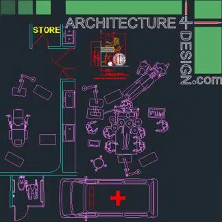 hospital furniture and equipment for Autocad