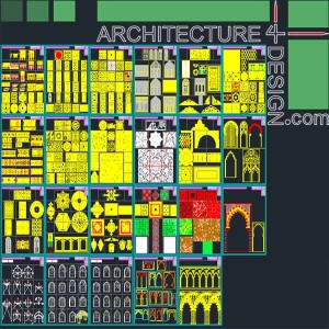 islamic ornament for autocad dwg format