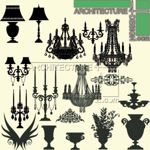chandelier elevation, furniture for section