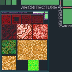 Islamic ceramic design for Autocad