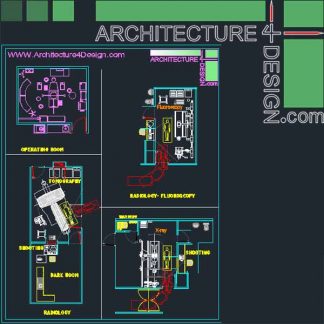 Hospital furniture for Autocad (DWG file)