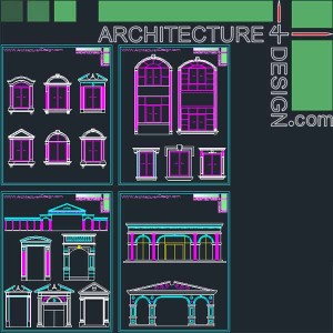 classical architecture pediment and windows