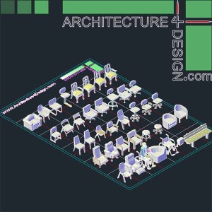 autocad 3d chair