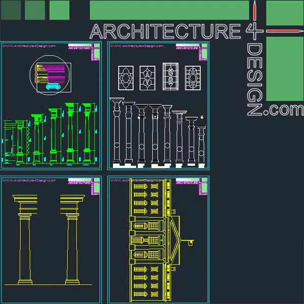 classical orders columns, Ionic, corantian, doric