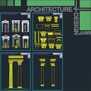 Classical pillar capital Greek and Roman orders