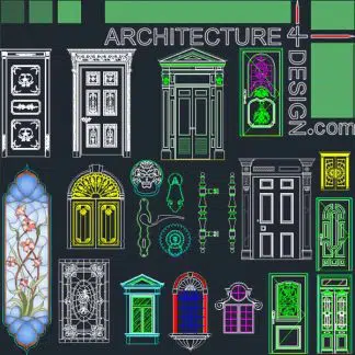 Door and window design Stained glass design