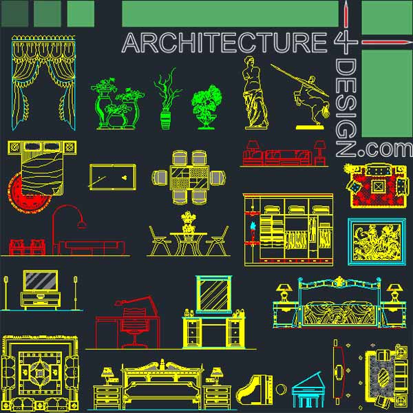 autocad home furniture blocks free download