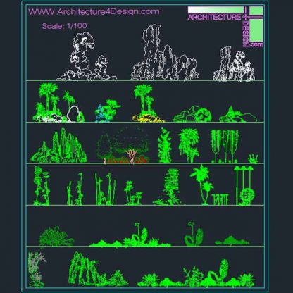 AutoCad landscape symbols