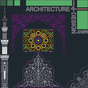 Islamic decoration pieces AutoCad DWG collection