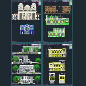 neoclassical facade- AutoCad drawings