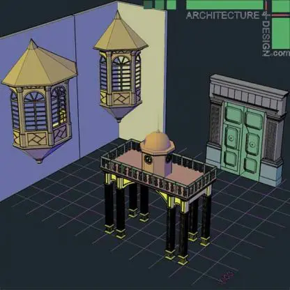 classical architecture 3D models for AutoCad