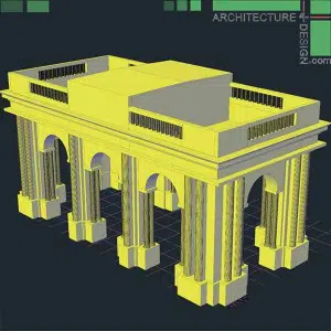 Autocad 3D objects of classical facades