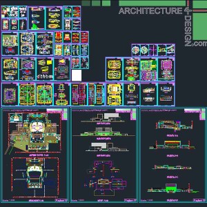 Autocad collection of auditorium design samples