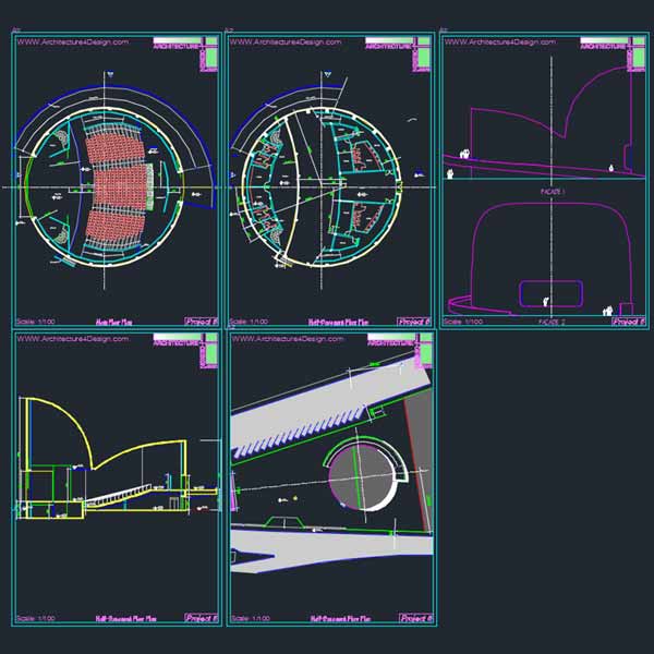 block cad furniture 2d architecture Auditorum design drawings Autocad  samples