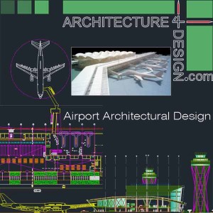 Airport architectural design Aitocad drawings