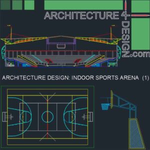 arena architecture design autocad drawings