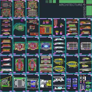 swimming pool designs, Autocad collection of swimming pool drawings & samples