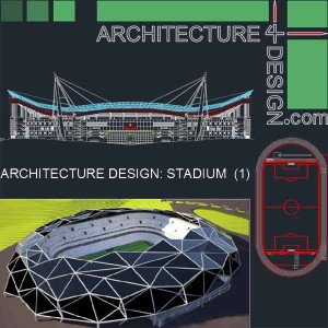 Stadium architectural design samples- Autocad drawings