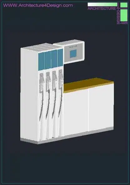 petrol dispenser 3D model