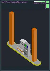cng station design 3d model