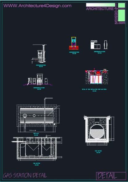 drawings of gas station equipment details