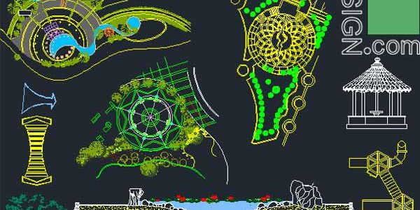 Landscape design Collection- designs, symbols and details for landscaping (AutoCad DWG file) Landscape design Collection- designs, symbols and details for landscaping (AutoCad DWG file)
