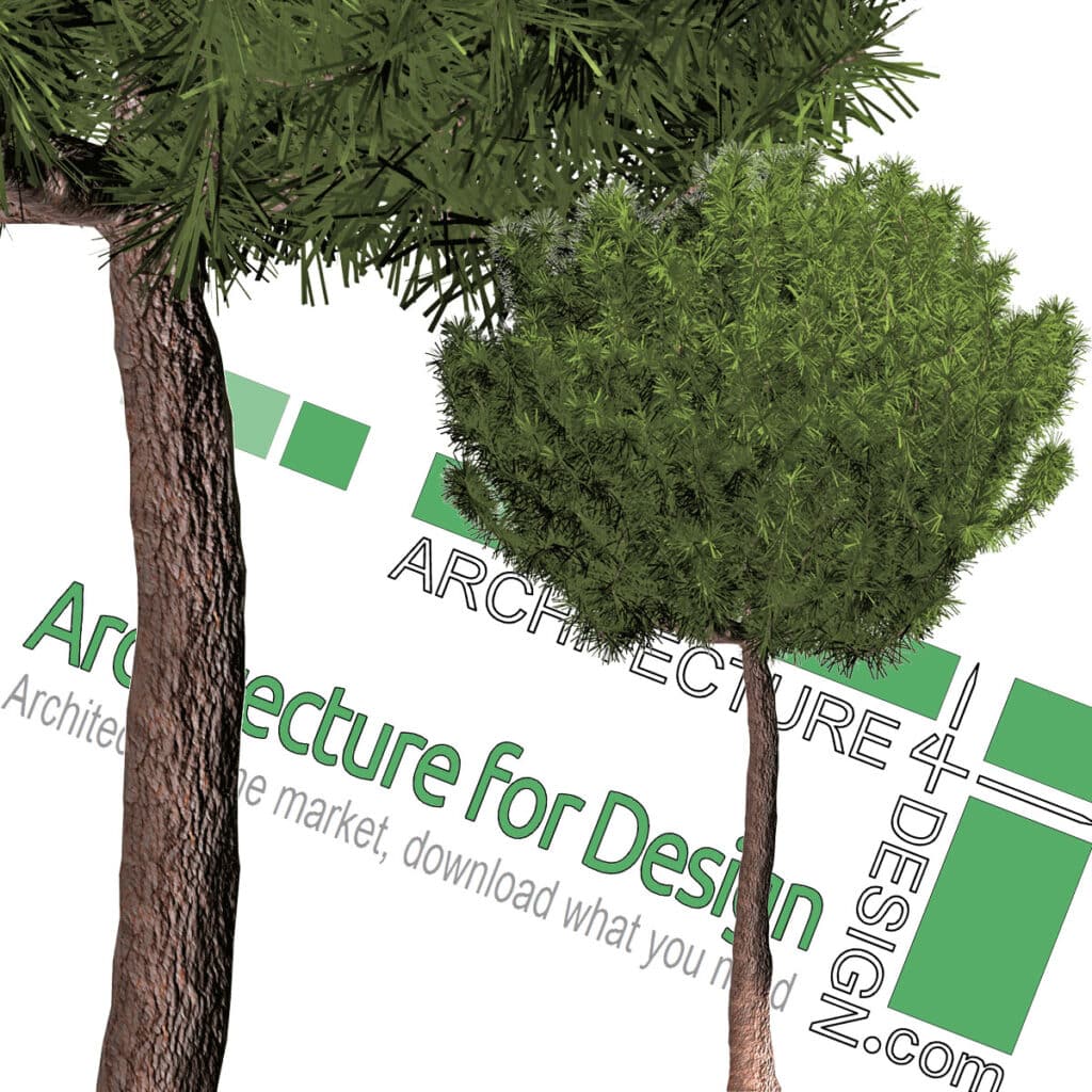 High-resolution cut-out trees: collection 4 (PNG format) - Architecture