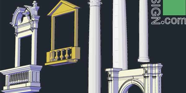 3D objects of classical architecture facades for Autocad 3D objects of classical architecture facades for Autocad