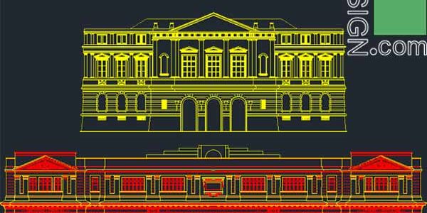 Classical architecture style façades – AutoCad collection 1 Classical architecture style façades – AutoCad collection 1
