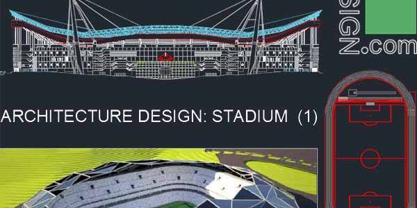 Sport complex: Stadium architecture design (Autocad drawings) collection Sport complex: Stadium architecture design (Autocad drawings) collection