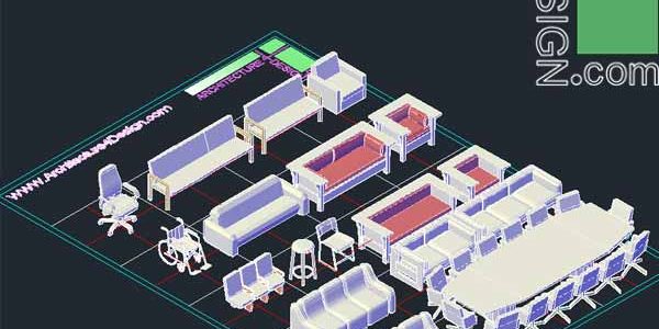 240 Autocad 3D furniture models (DWG file) 240 Autocad 3D furniture models (DWG file)