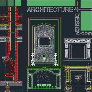 fireplace design samples for Autocad