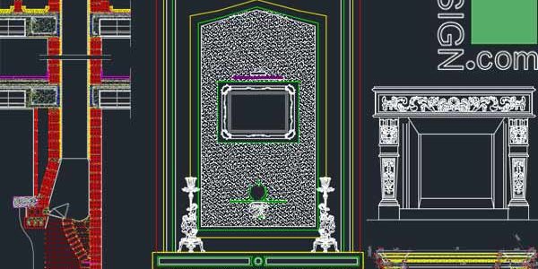 fireplace designs for AutoCad fireplace designs for AutoCad