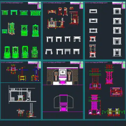 fireplace design drawings
