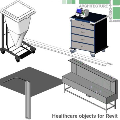 Hospital furniture as Revit objects