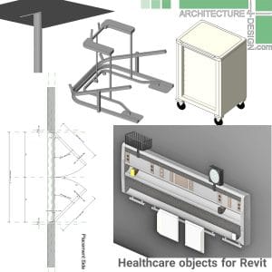 hospital and phisyotraphy furniture families for revit