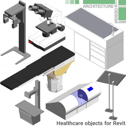 Revit healthcare furniture