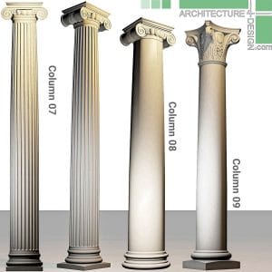 3D model of Roman and Ionic columns