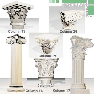 3D model of decorative columns