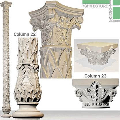 3D models of decorative columns