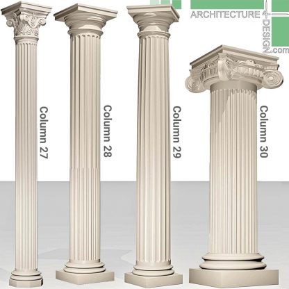 Greek columns 3D model