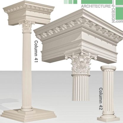 classical pillars 3D model