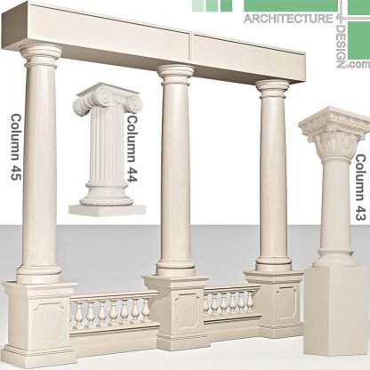 classical and neoclassical 3D pillars