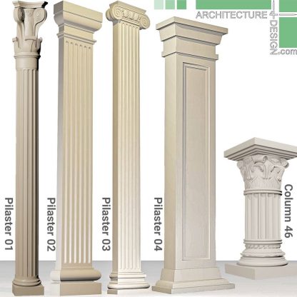 3D classical pilasters