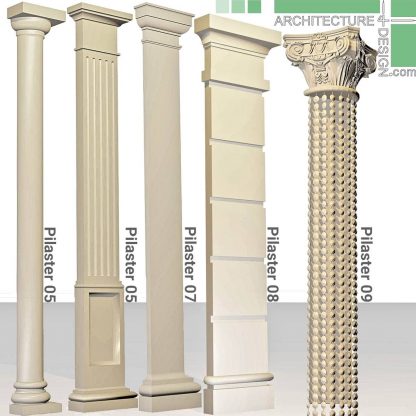 neoclassical 3D pilasters