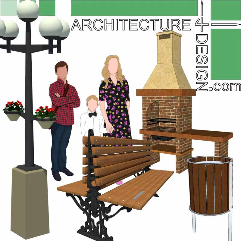 site furnishing SketchUp 3D models