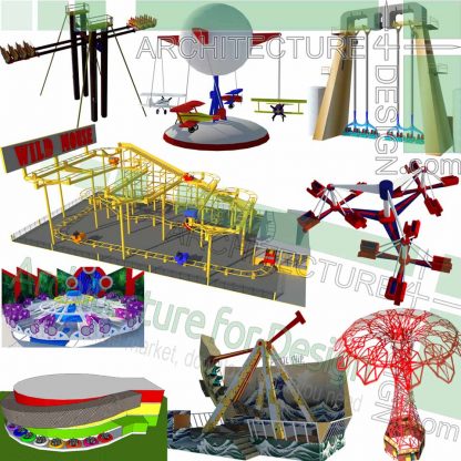 Amusement rides SketchUp models