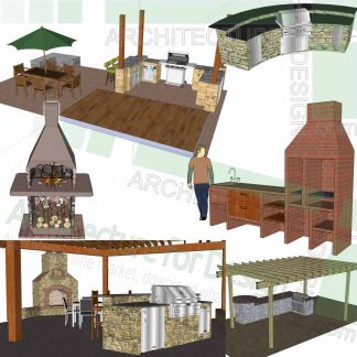 Site furniture, Sketchup 3D models of outdoor furniture