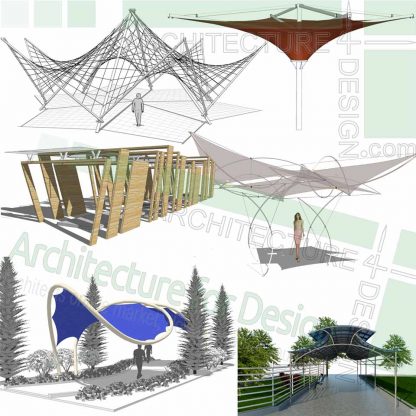Canopy 3D designs, SketchUp models