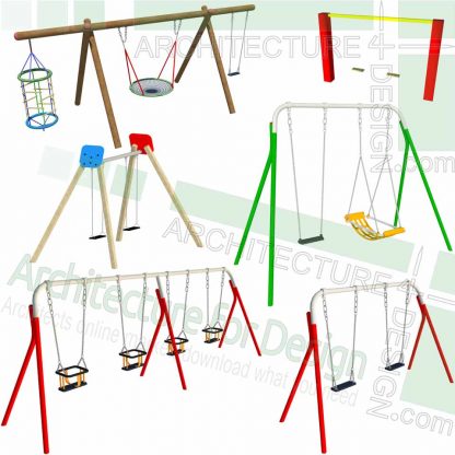 sketchup models of playground swings